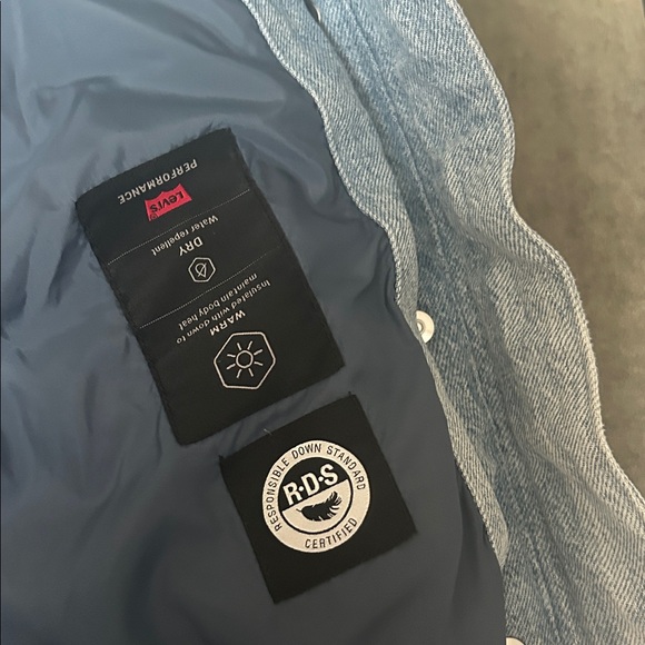 Levi's women denim Hooded Puffer Jacket - Picture 9 of 11